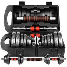 Set Manubri con Bilanciere Regolabile 20 kg – Ideale per Sollevamento Pesi