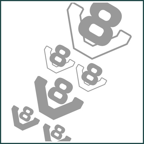 Set adesivi cromati - 6, v8
