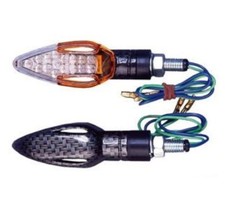 COPPIA FRECCE A LED 12V 1,1W RACINGBIKE MODELLO BETA CORTO COLORE CARBON LOOK