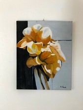 Dipinto ad olio su tela fatto a mano (no stampa) 40x50 centimetri natura morta