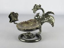 VINTAGE PORTACENERE IN FERRO BATTUTO CON STATUA SERPENTE ALATO XX SEC.