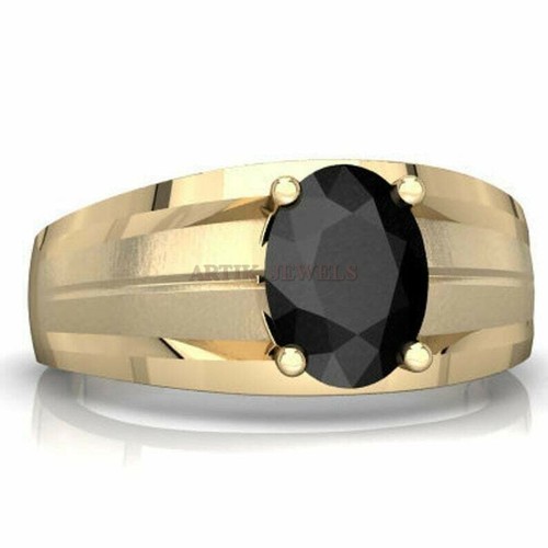 Naturale onice nera con - con, 14k