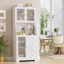 Credenza Cucina Alta, Dispensa Cucina Mobile Alto Con 4 Cassetti, Mobile Multius
