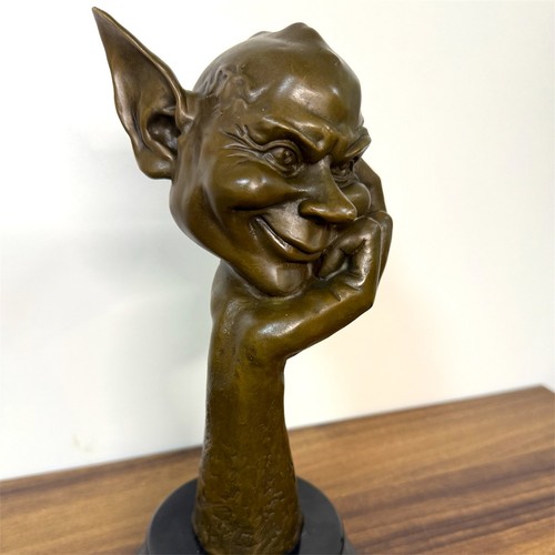 Statua scultura diavolo bronzo