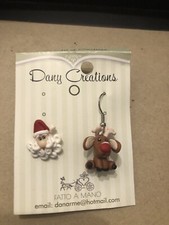 Orecchini Babbo Natale e Renna In fimo