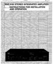 Manuale di istruzioni Operation Instructions per NAD 3150 