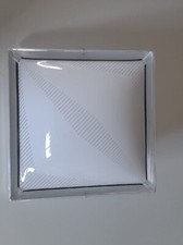 Plafoniera controsoffitto moderna vintage leggera in plastica 4 LUCI quadrata 50