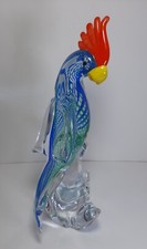 Scultura Vintage Vetro Murano PAPPAGALLO cm 30 Venezia Italy