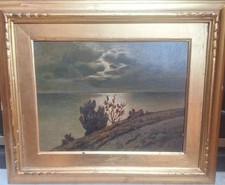 Gino Romiti - Tramonto Sul Mare - Olio Su Tavola