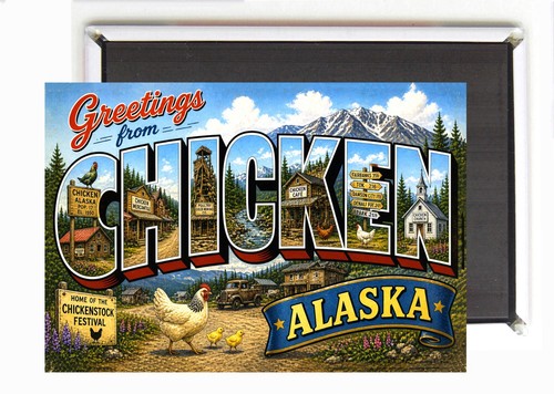 Saluti pollo alaska - pollo, magnete