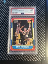 STEVE STIPANOVICH PSA 9 1986-87 FLEER #106 ROOKIE RC PACERS 