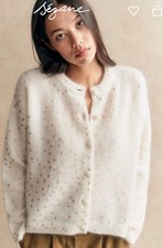 CARDIGAN SEZANE ECRU/CHAMPAGNE