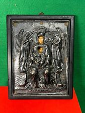 santa madre di dio icona ortodossa bizantina in argento puro antica