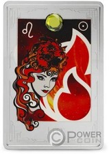 LEO Star Signs of the Zodiac 2 Oz Moneta Argento 3$ Niue 2025