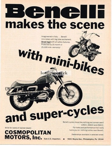 Pubblicità epoca benelli - pubblicità, d'epoca