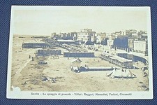 1924 ANZIO (ROMA) antica cartolina old postcard SPIAGGIA DI PONENTE -villini