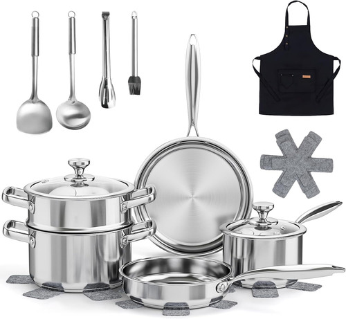 Set pentole in acciaio - 16,