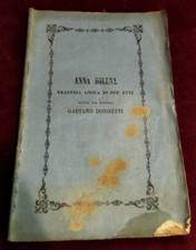 LIBRETTO TEATRO - ANNA BOLENA - TRAGEDIA LIRICA di GAETANO DONIZETTI - ROMA 1833
