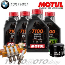 Tagliando BMW S 1000 RR 2009-2018 Kit Olio Motul 7100 5W40 Filtro Candele S1000