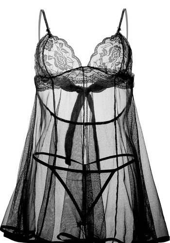 Completo babydoll nero - babydoll,