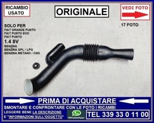TUBO MANICOTTO SCATOLA FILTRO ARIA FIAT GRANDE PUNTO + EVO 1.4 BENZINA OK + GAS