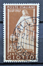 Italia Regno 1937 Uomini Illustri Giotto Lire 2,75 + 2 Lire Timbrato (C.Y)