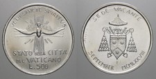 CITTA' DEL VATICANO SEDE VACANTE 500 LIRE SETTEMBRE 1978 IN ARGENTO 835