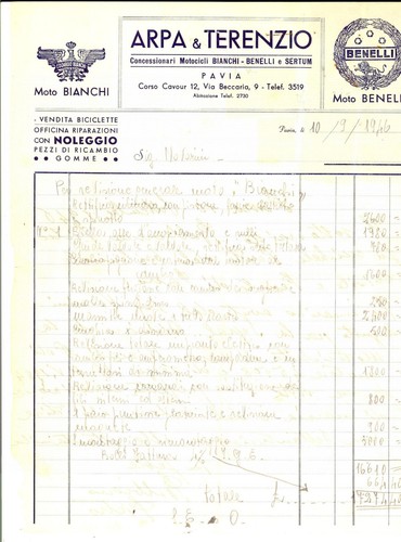 1946 pavia arpa terenzio - arpa,