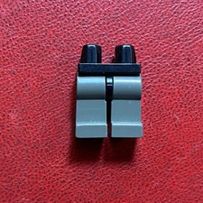 LEGO (970c00) 1x OMINO GAMBE Nero Grigio scuro Dark Grey MINIFIG LEGS vintage