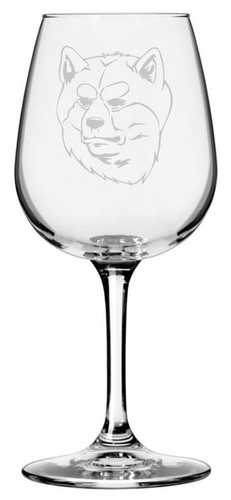 Bicchiere vino akita inu - vino, a
