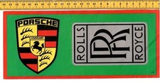 PORSCHE + ROLLS ROYCE 80s italy foglio 2 adesive sticker