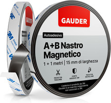 GAUDER Nastro Magnetico Autoadesivo a + B I Nastro Magnetico per Zanzariere E Te