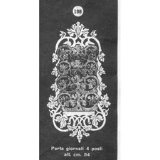 DISEGNO PER LA COSTRUZIONE DI UN PORTA GIORNALI CON TRAFORO DELLA AMATI COD. 198