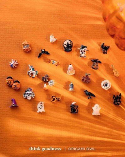 Charm origami gufo halloween - charm,