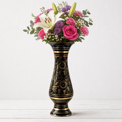 Elegante vaso ottone nero - elegante, e