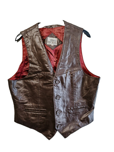 Gilet gilet vintage pelle