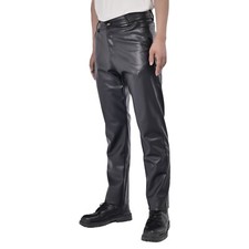 Uomo Slim Similpelle Pantaloni