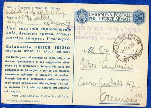 Italia cartolina franc - -,