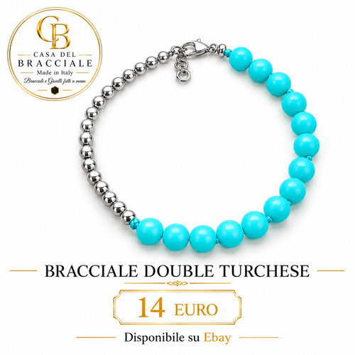 Bracciale double turchese - bracciale,