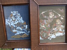 batik su seta cornice in