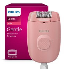 Philips Epilatore Serie 2000, Dispositivo di Depilazione con Cavo, Modello BRE227/00