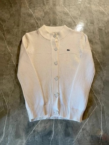 Gilet lacoste maille blanc - lacoste, maille,