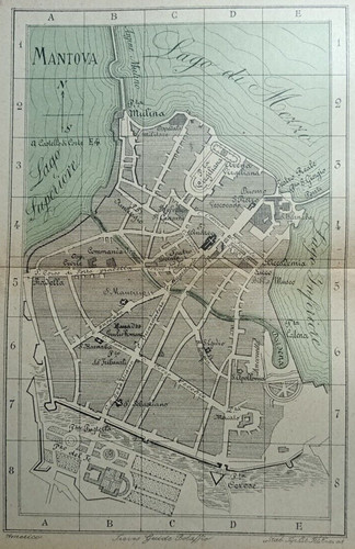 Stampa antica pianta mantova - stampa,