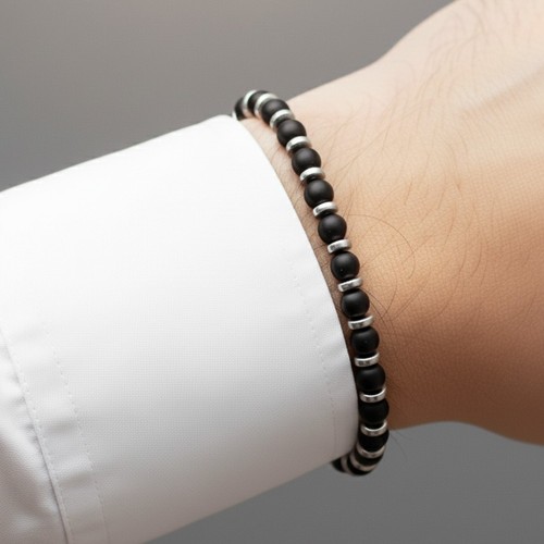 Bracciale uomo con - bracciale, pietre