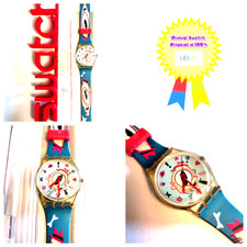 Swatch Gent Nuovo NOS Gulp!!! GK139 1991 Vintage Orologio da polso Anni 90 Gulp