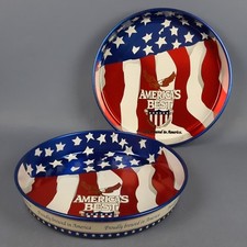 Vassoi Pubblicitari In Metallo Rotondi America’s Best Da Portata Vintage Anni 70
