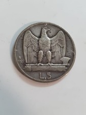 Moneta 5 Lire 1927 Aquila