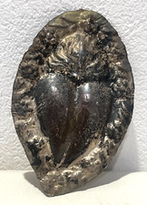 Antico EX VOTO in argento - CUORE SACRO - DEVOZIONE religione FEDE