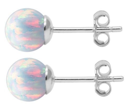 9ct oro bianco - sfera, fiery