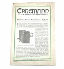 Ernemann rare 1911 leaflet Kino Modell C cine-camera 4 pages A 044.